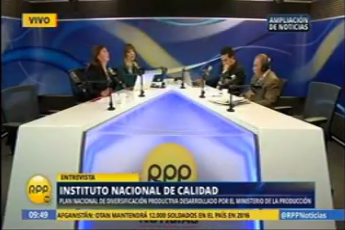 Pdta. de INACAL, Rocío Barrios en RPP TV